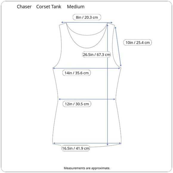 Chaser Racerback Tank Top Corset Front Curved Hem Faded Black Medium - Picture 15 of 16